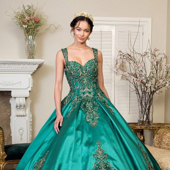 NEW LONG SATIN OFF THE SHOULDER SLEEVELESS BALL GOWN WITH LACED BACK GL1930
